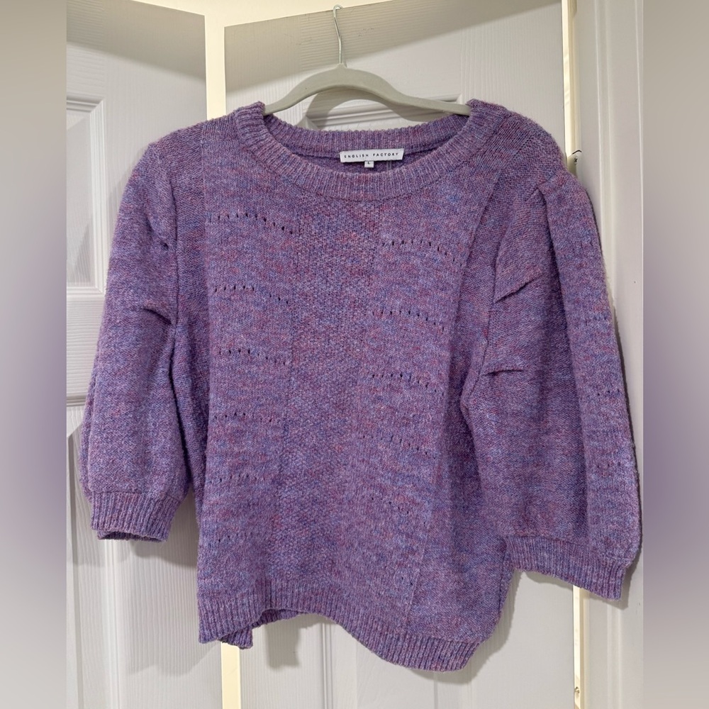 English Factory Purple Crew Neck Sweater